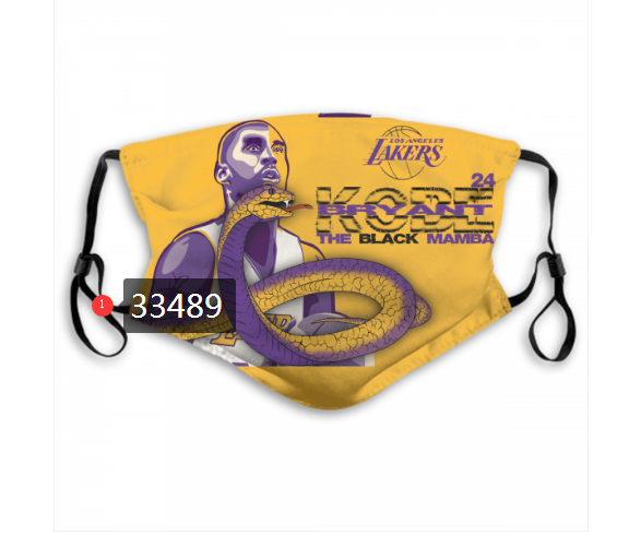 2021 NBA Los Angeles Lakers #24 kobe bryant 33489 Dust mask with filter->nba dust mask->Sports Accessory
